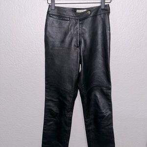 Hugo Buscati black leather pants size 2